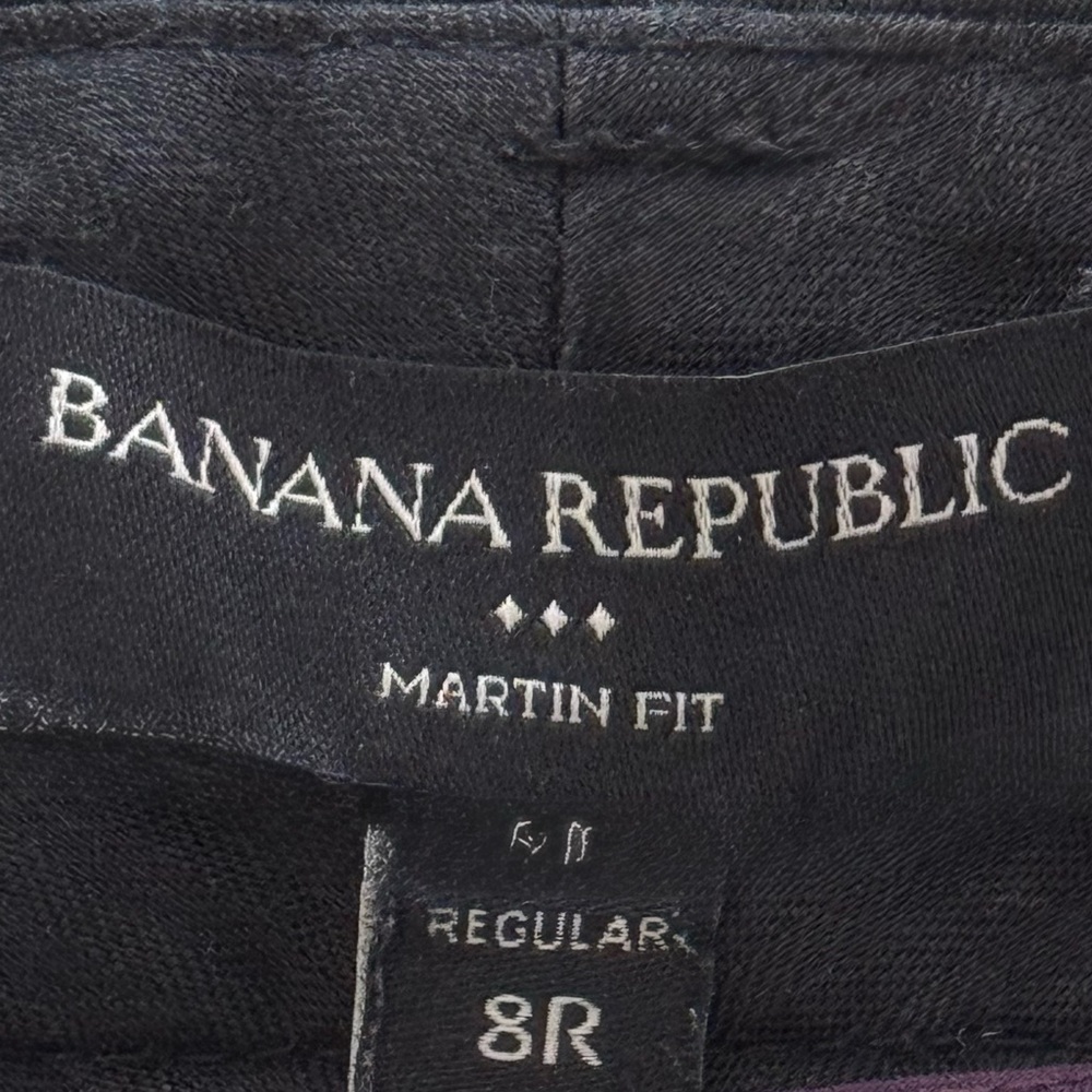 Banana Republic Martin Fit Size 8R Black Straight Silhouette Fully Lined Pants - Picture 7 of 8